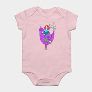 Girl And A Magical Bird Baby Bodysuit